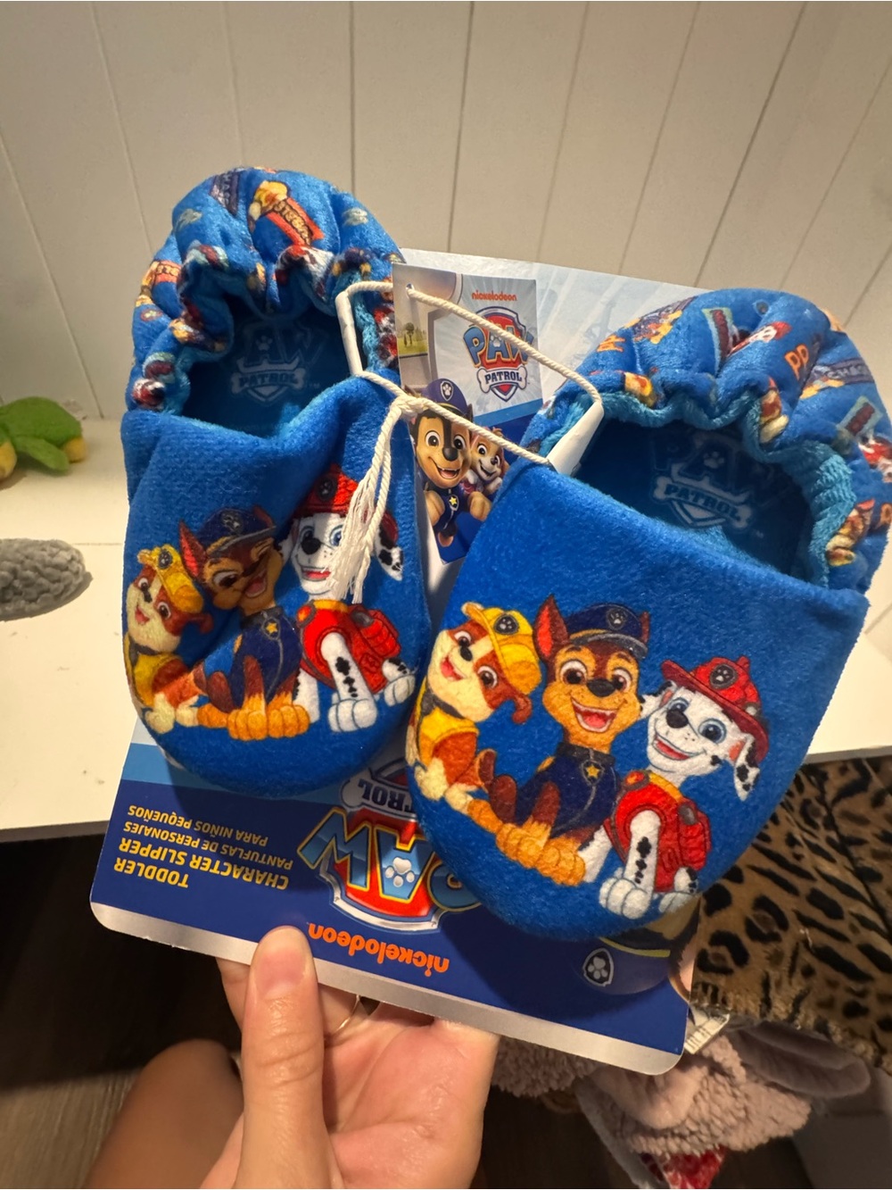Paw Patrol Blue Plush Character Slippers